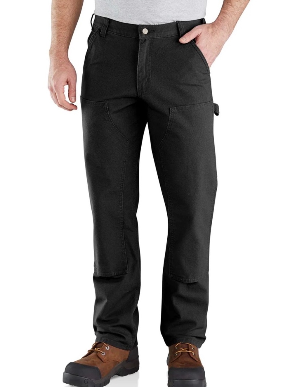 Relaxed Straight Rugged Flex Duck Double-Front Dungaree